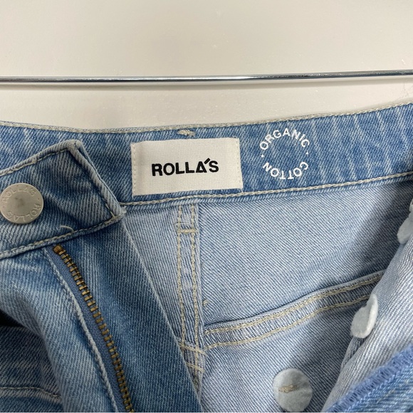 NWT ROLLA’S Sailor Jean Wide Leg High Rise Bluebird Organic Cotton Blue Size 31 - Picture 6 of 10